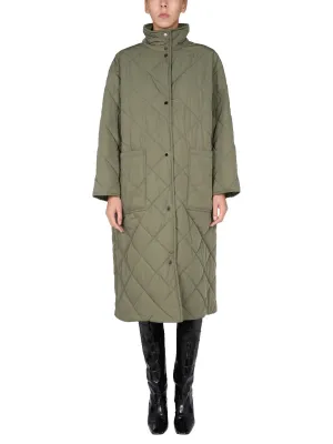 Stand Studio Sage Diamond Quilted Coat