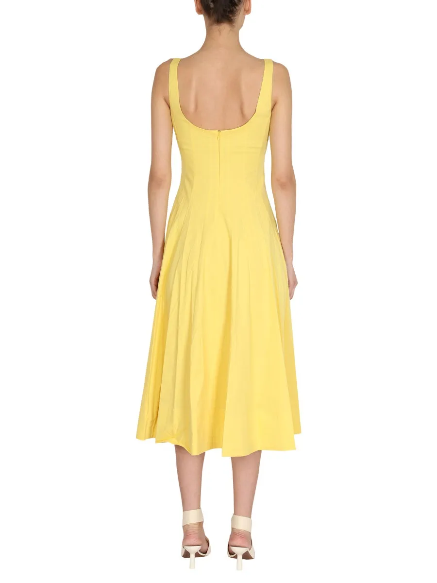Staud Wells Sleeveless Midi Dress