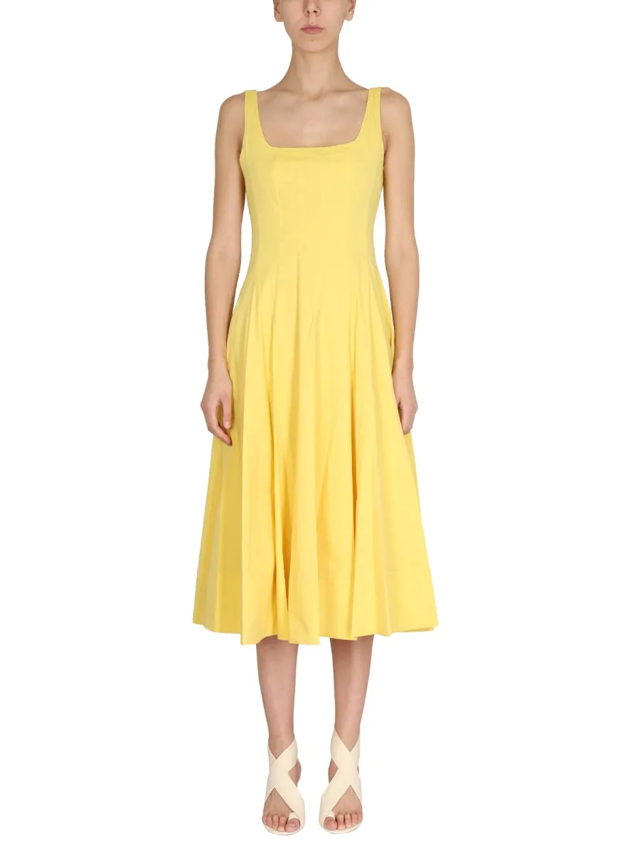 Staud Wells Sleeveless Midi Dress