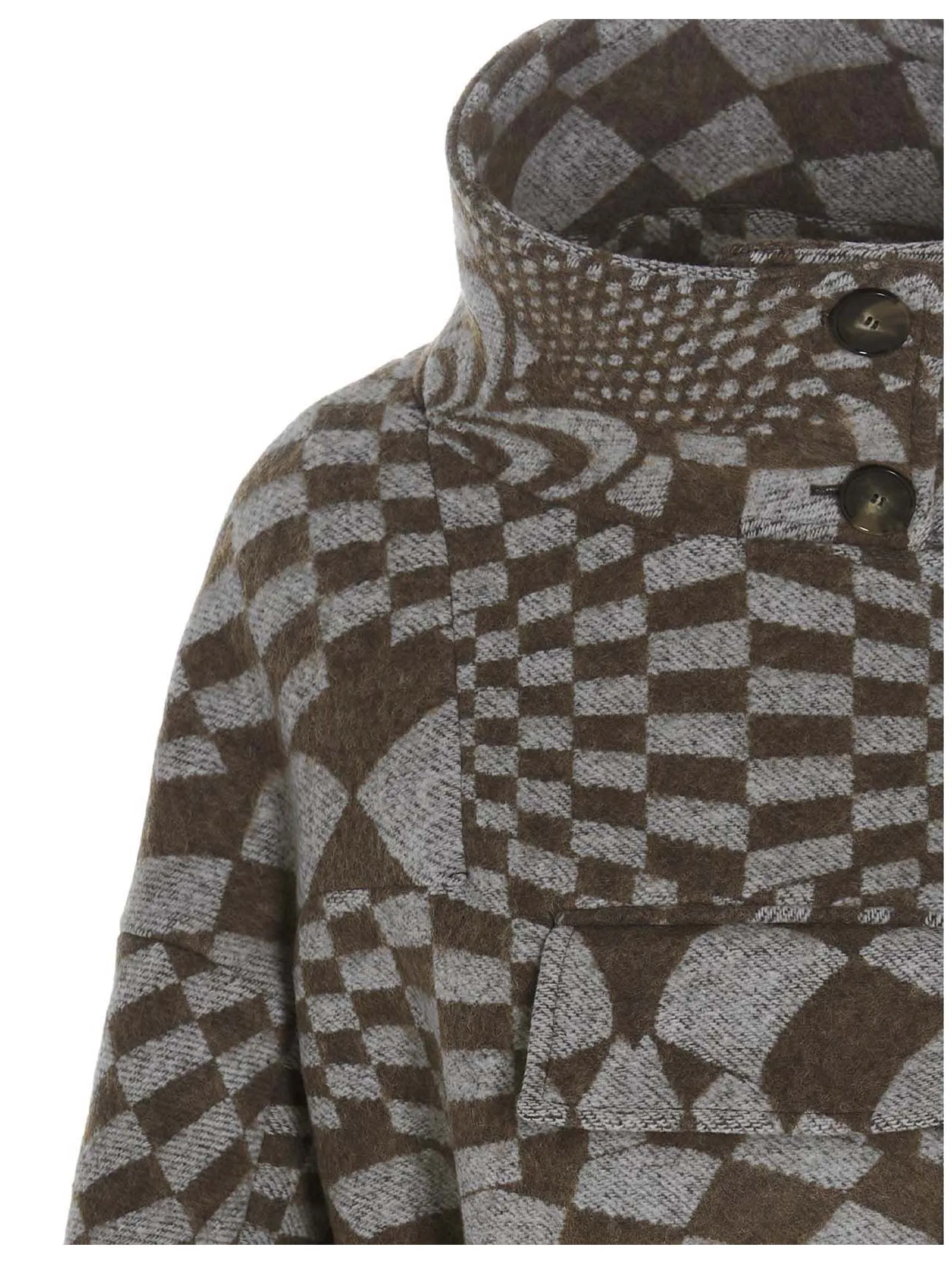 Stella McCartney High Neck Jacquard Coat