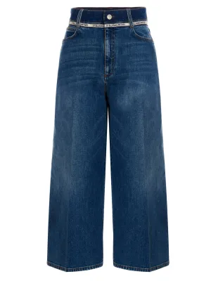 Stella McCartney Wide-Leg Cropped Jeans