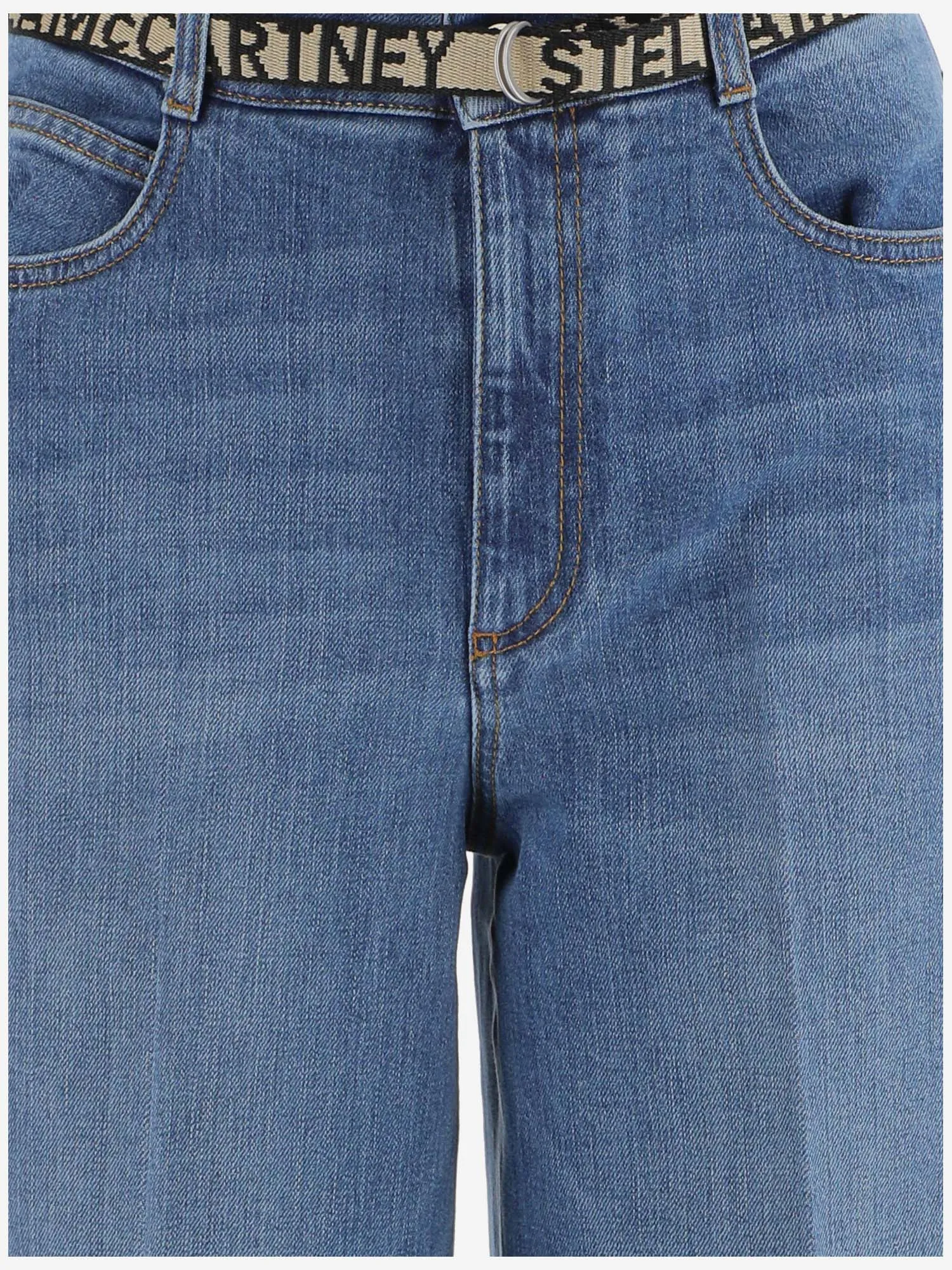 Stella McCartney Wide Leg Cropped Jeans