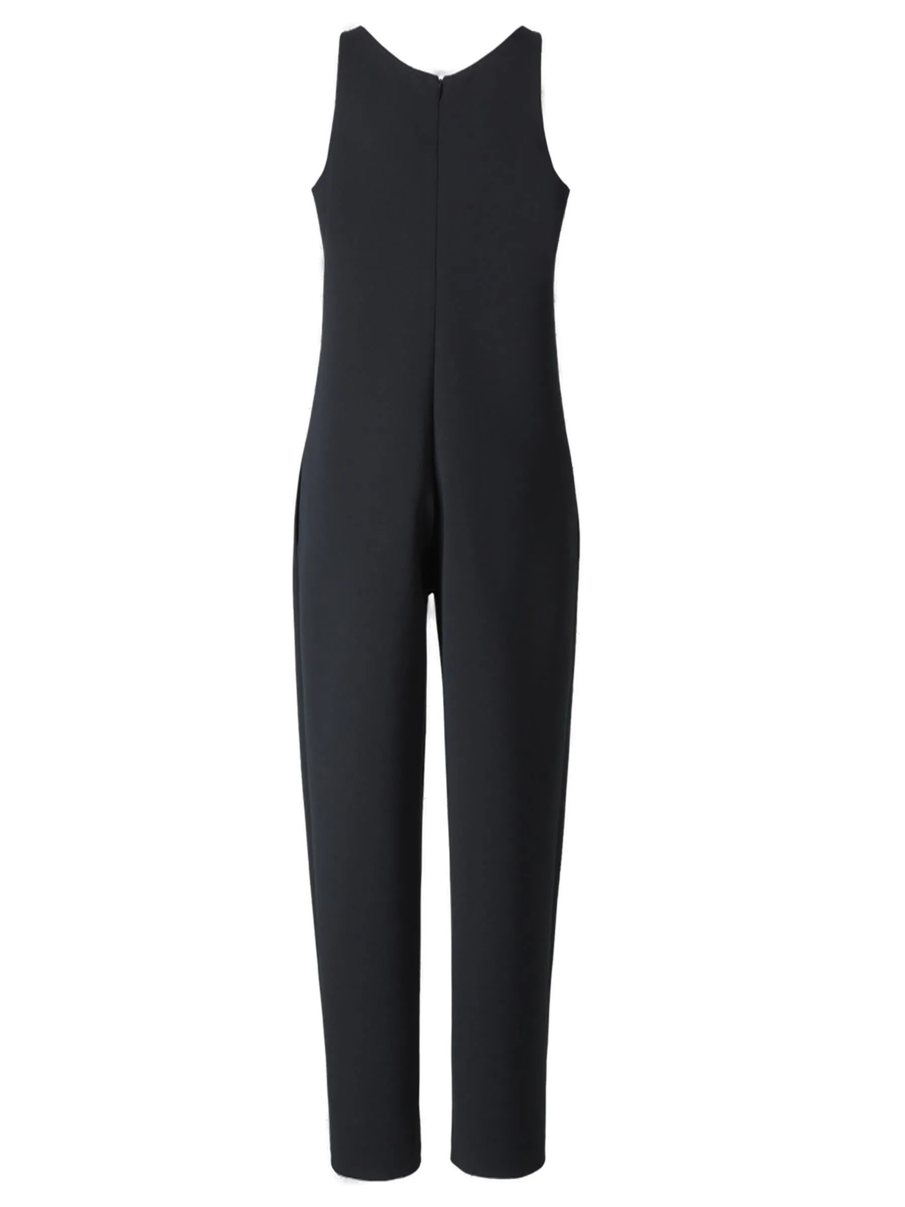 The Row Crewneck Zipped Sleeveless Jumpsuit