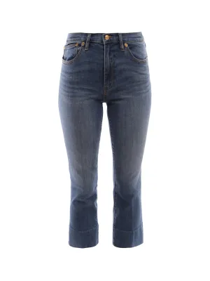 Tory Burch Logo Embossed Slim Fit Jeans