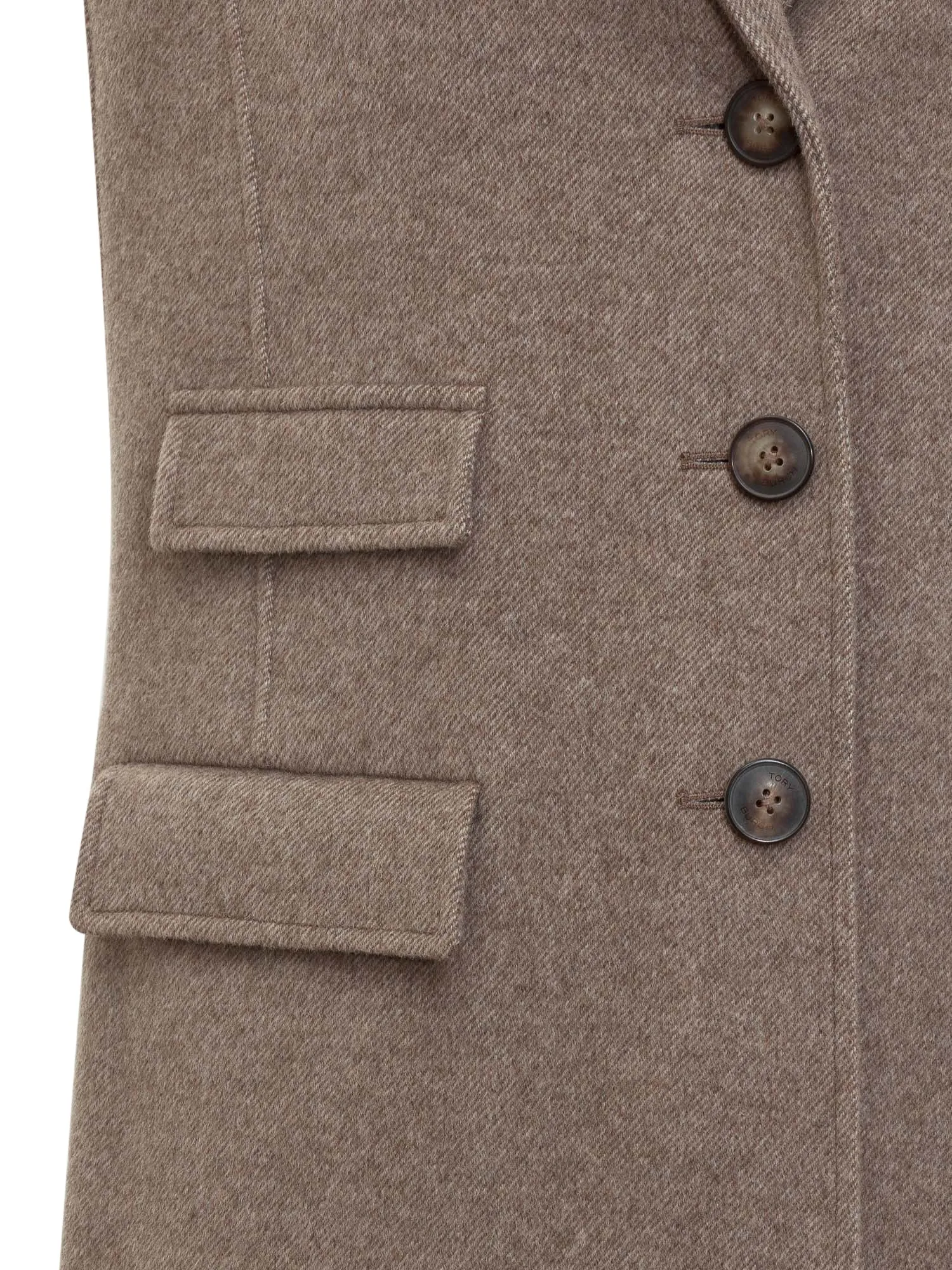 Tory Burch Single-Breasted Sleeveless Coat