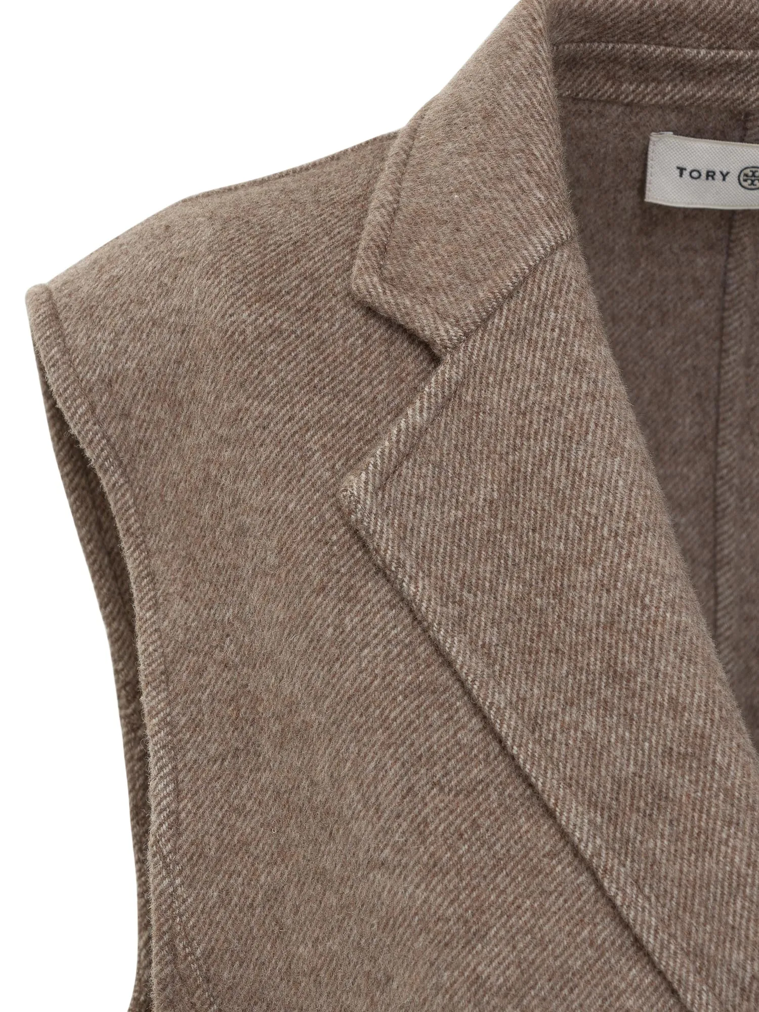Tory Burch Single-Breasted Sleeveless Coat