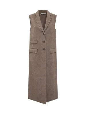 Tory Burch Single-Breasted Sleeveless Coat