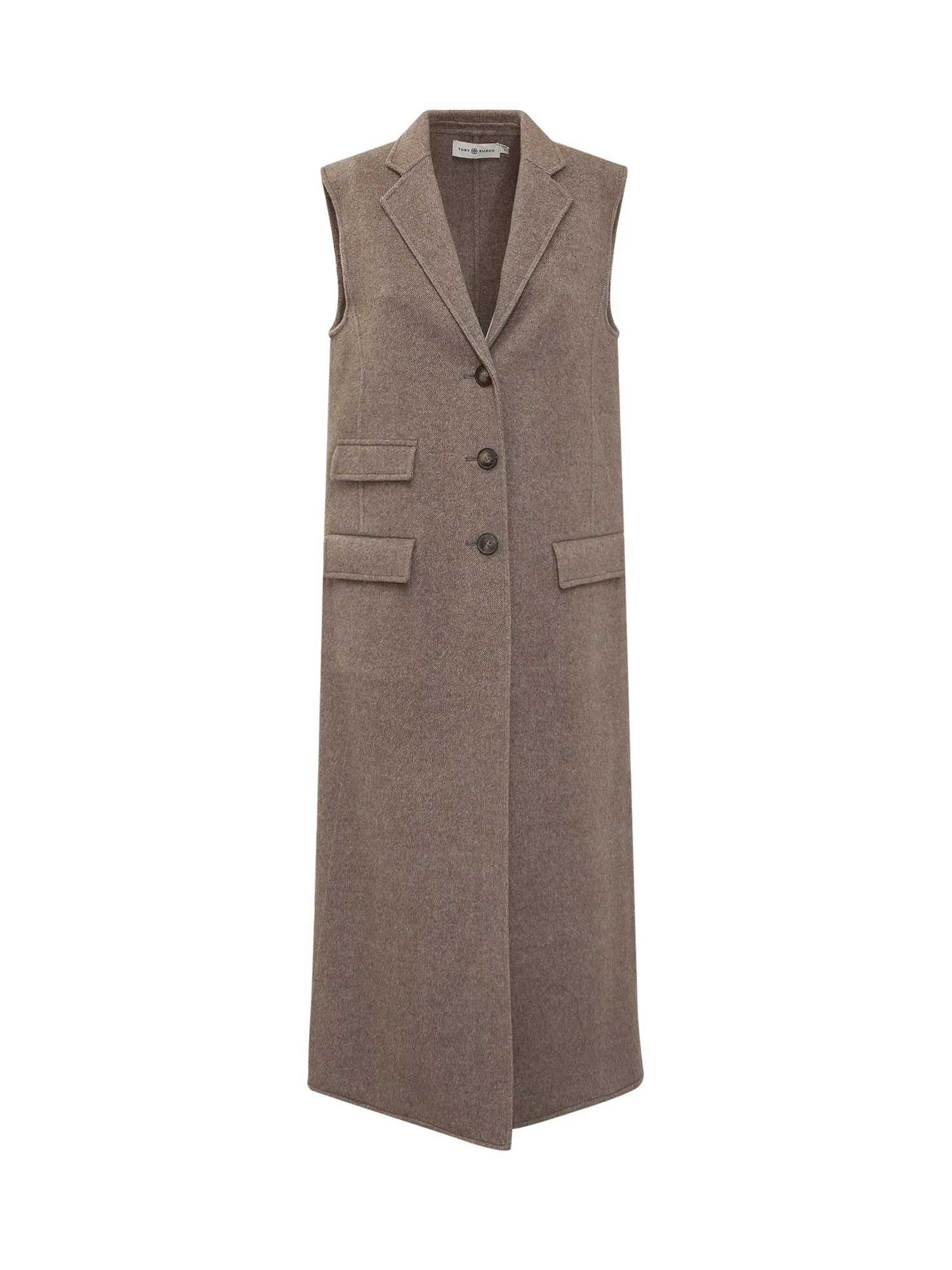 Tory Burch Single-Breasted Sleeveless Coat