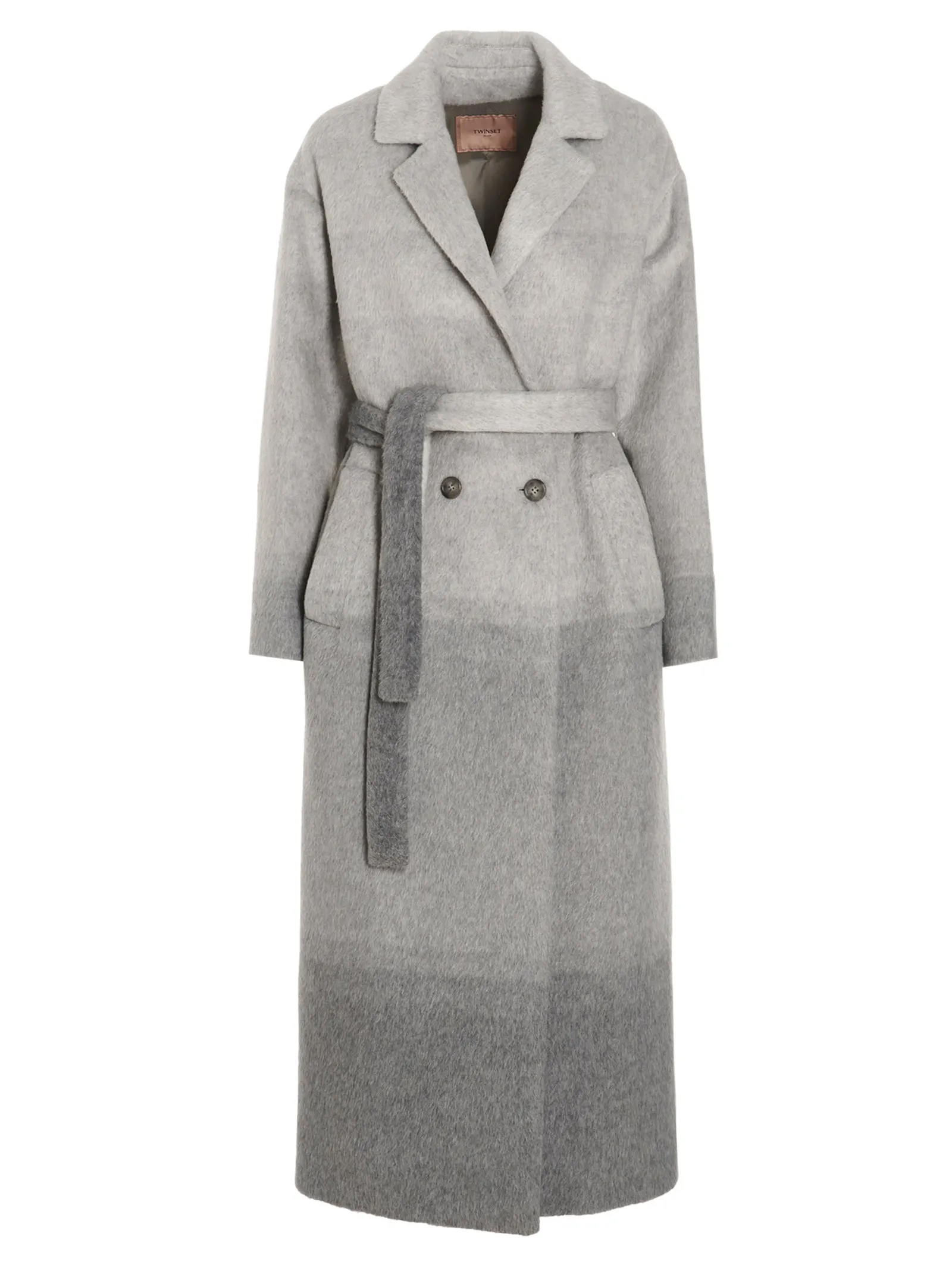TWINSET Double-Breasted Gradient Effect Midi Coat