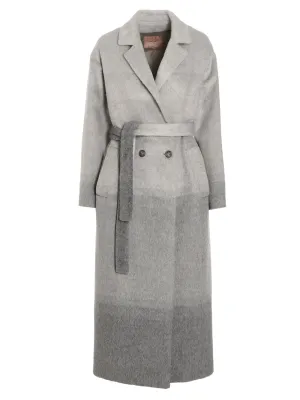 TWINSET Double-Breasted Gradient Effect Midi Coat