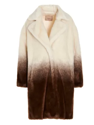 TWINSET Faux-Fur Ombre Effect Coat