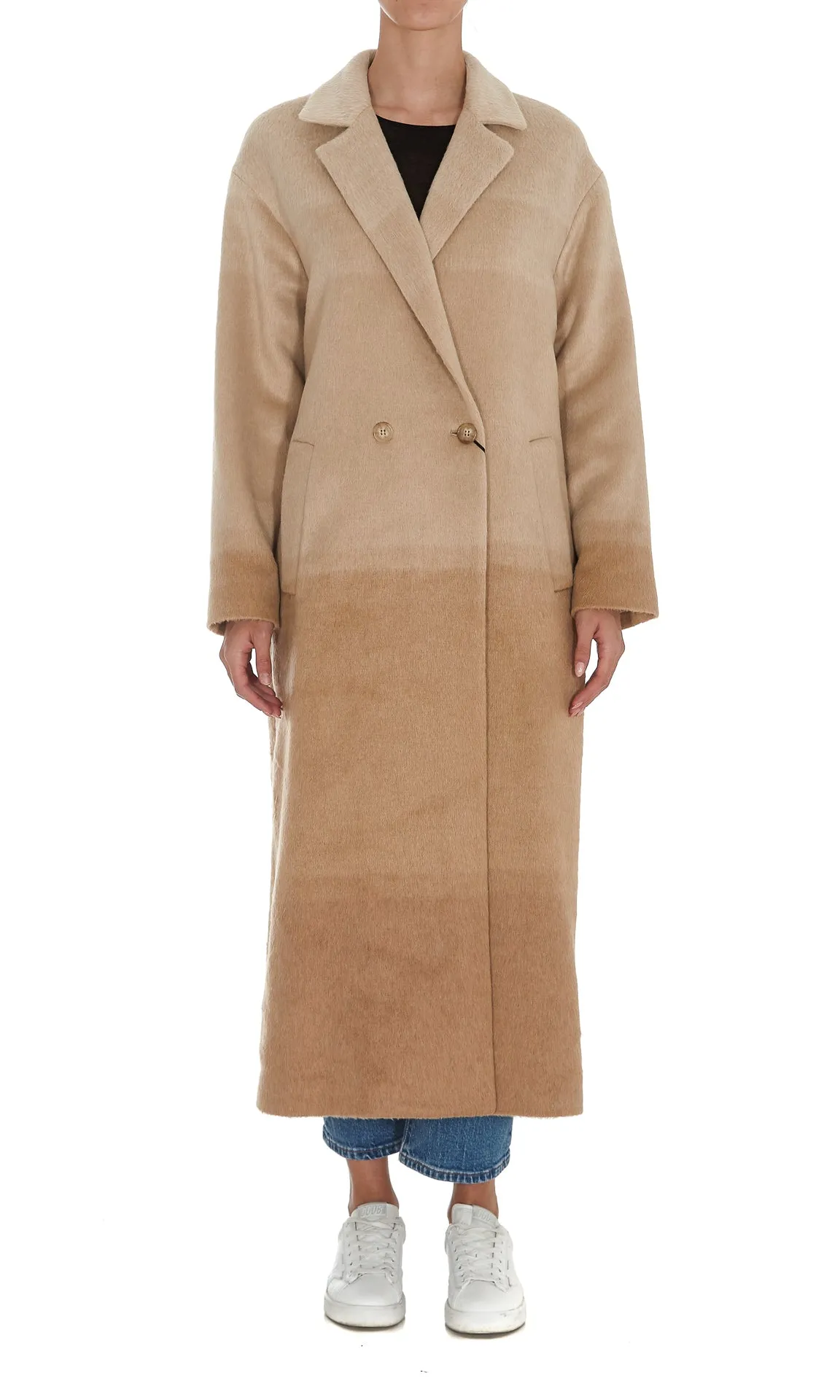 TWINSET Gradient Effect Double-Breasted Coat