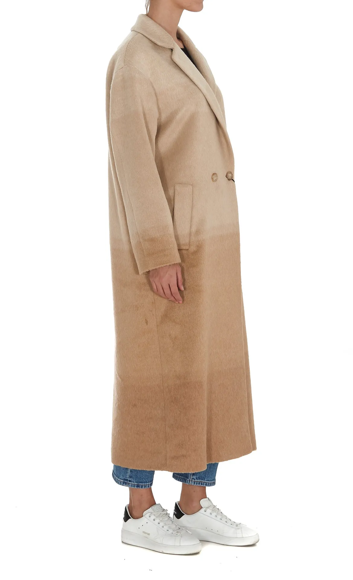 TWINSET Gradient Effect Double-Breasted Coat