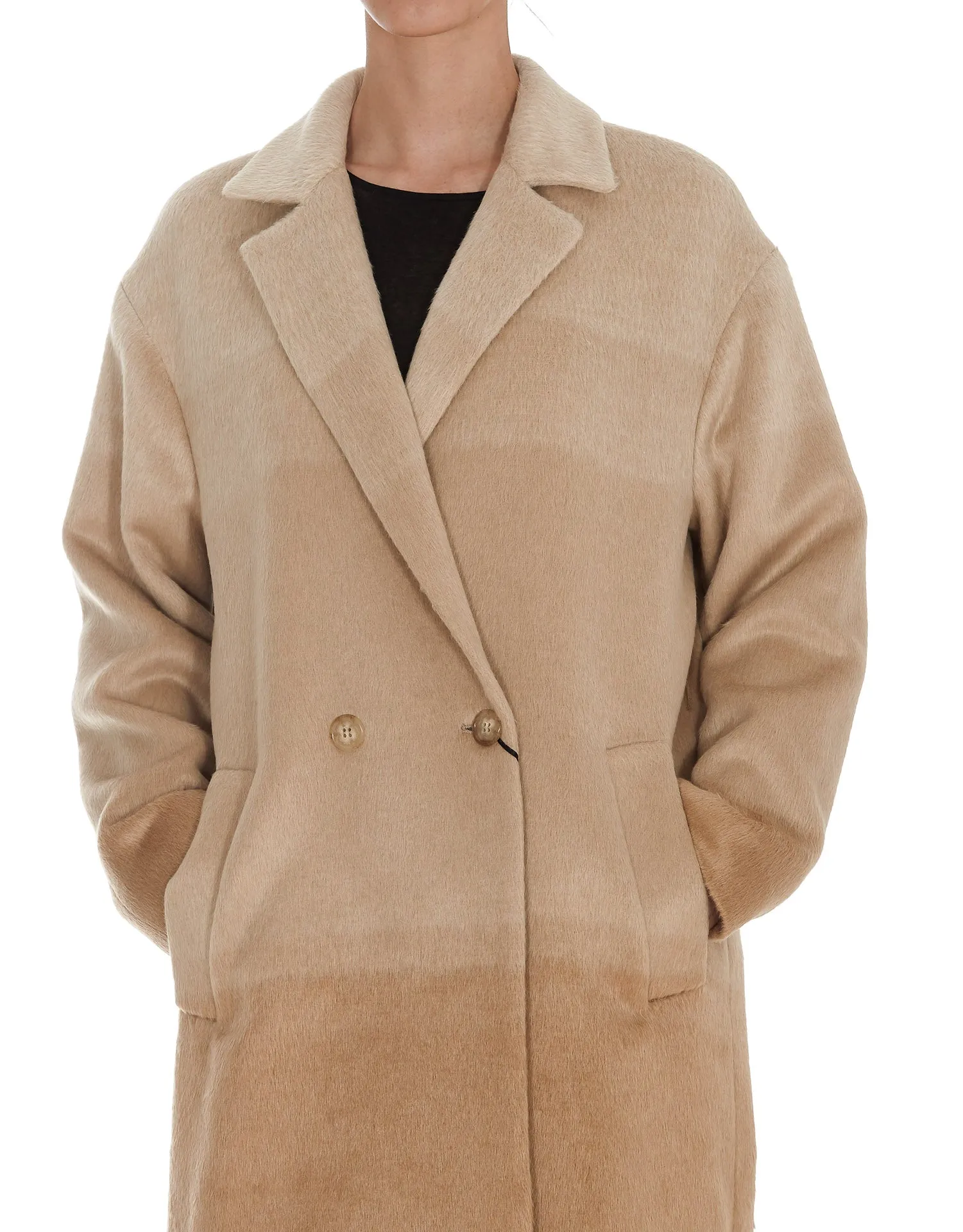 TWINSET Gradient Effect Double-Breasted Coat