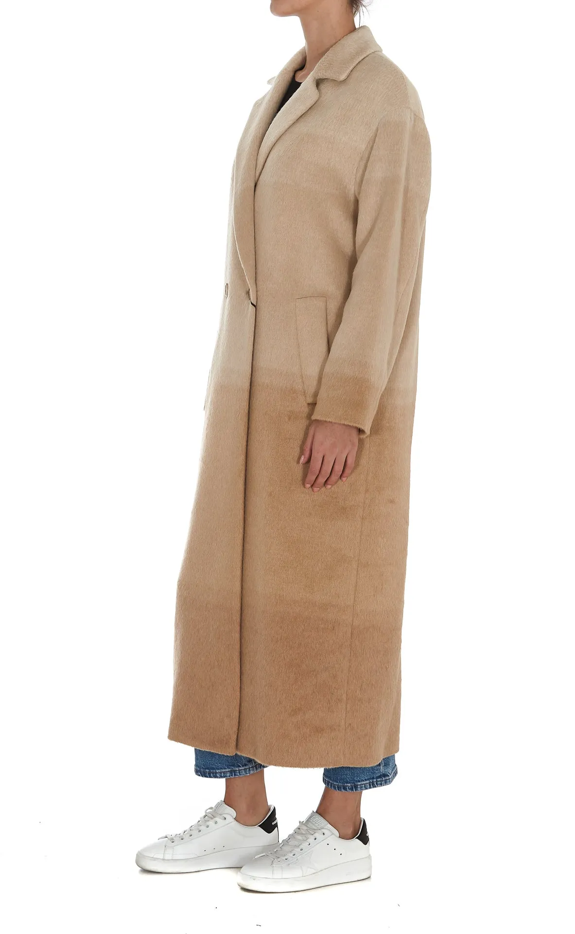 TWINSET Gradient Effect Double-Breasted Coat