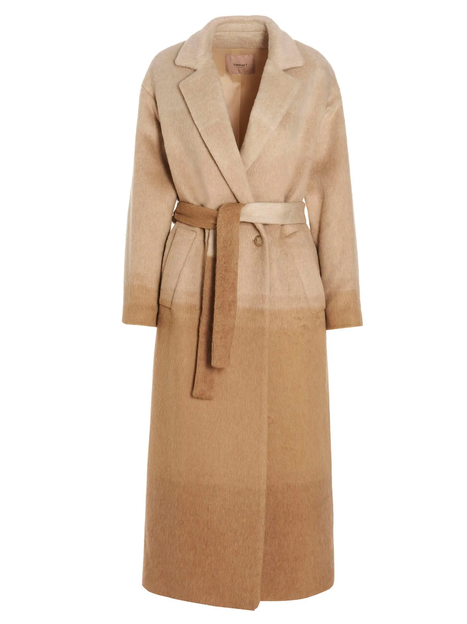 TWINSET Gradient Effect Double-Breasted Coat
