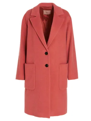 TWINSET Single-Breasted Midi Coat