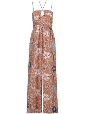 Ulla Johnson Khalida Floral Printed Sleeveless Jumpsuit