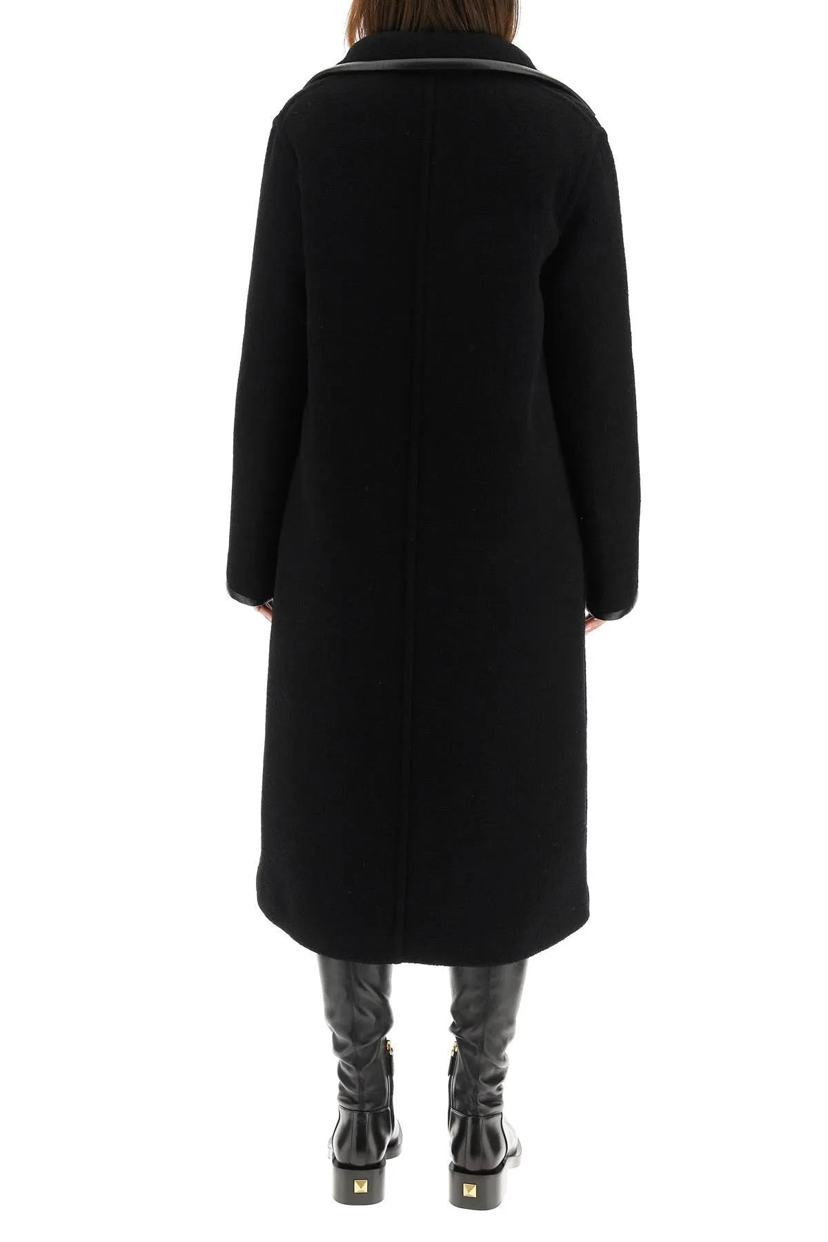 Valentino Contrast Trim Open Coat
