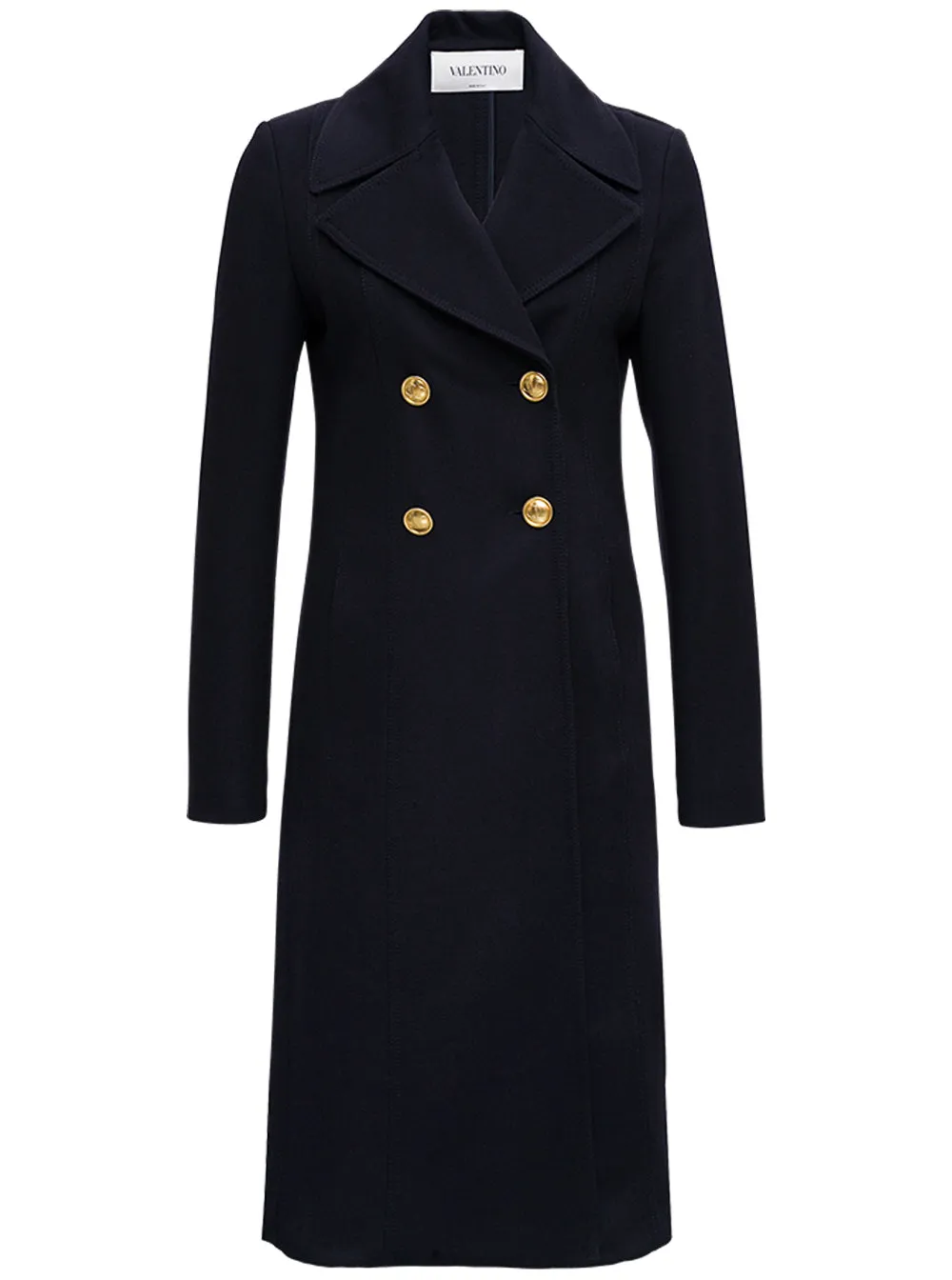 Valentino Double-Breasted Drap Coat