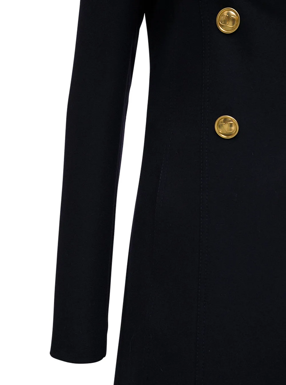 Valentino Double-Breasted Drap Coat