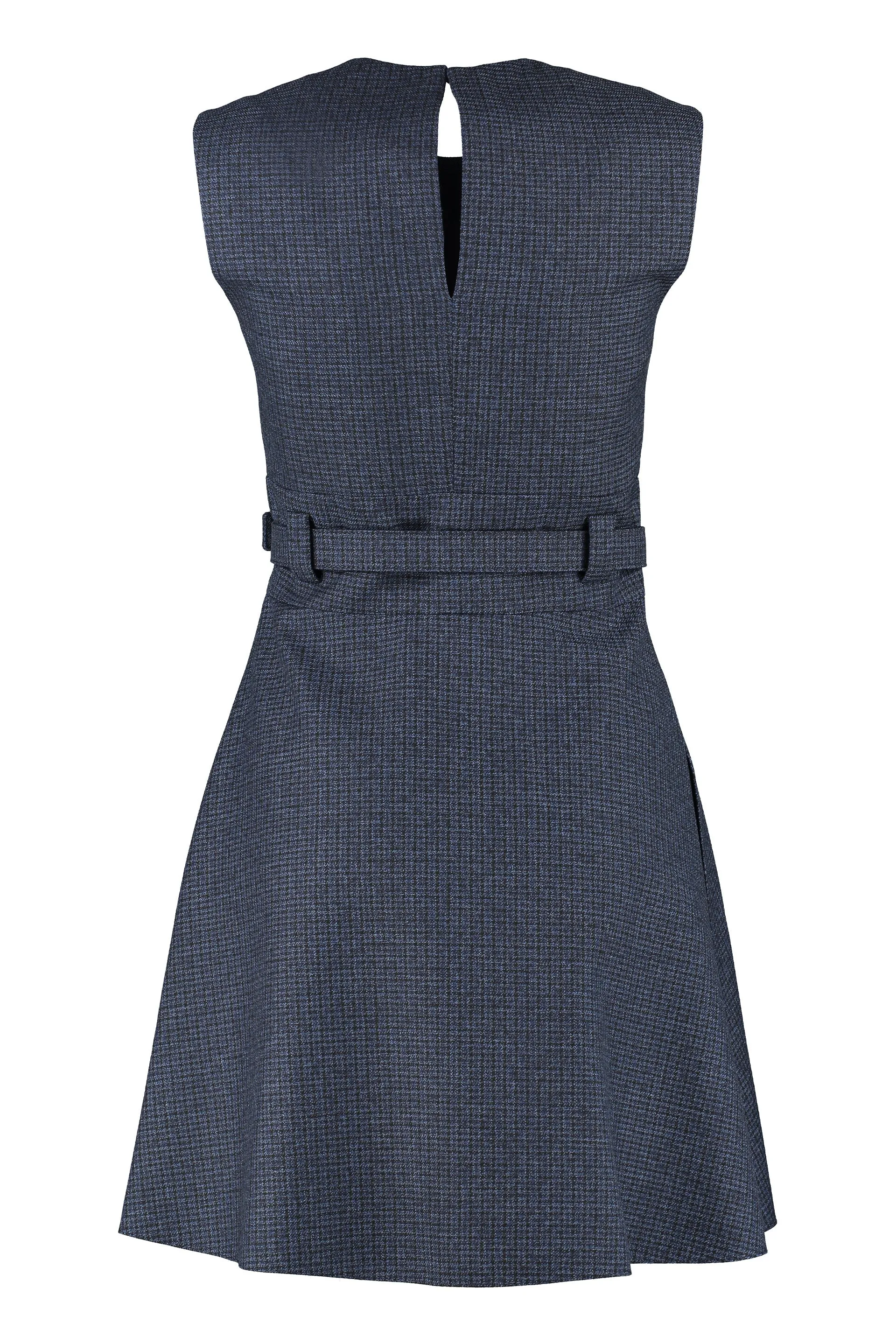 Valentino Embroidered Logo Belted Dress