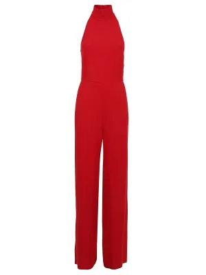 Valentino Halter-Neck Open-Back Jumpsuit