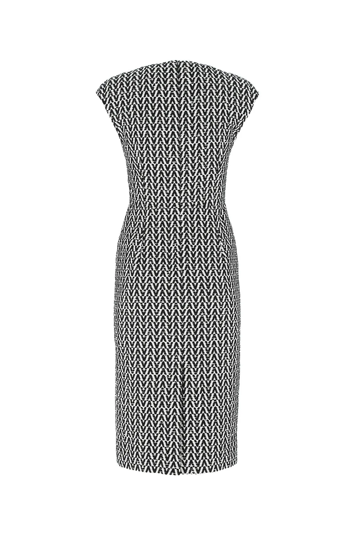 Valentino Logo Motif Midi Dress