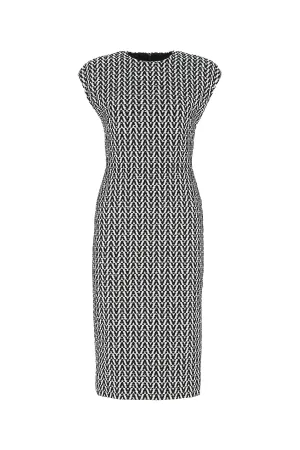 Valentino Logo Motif Midi Dress