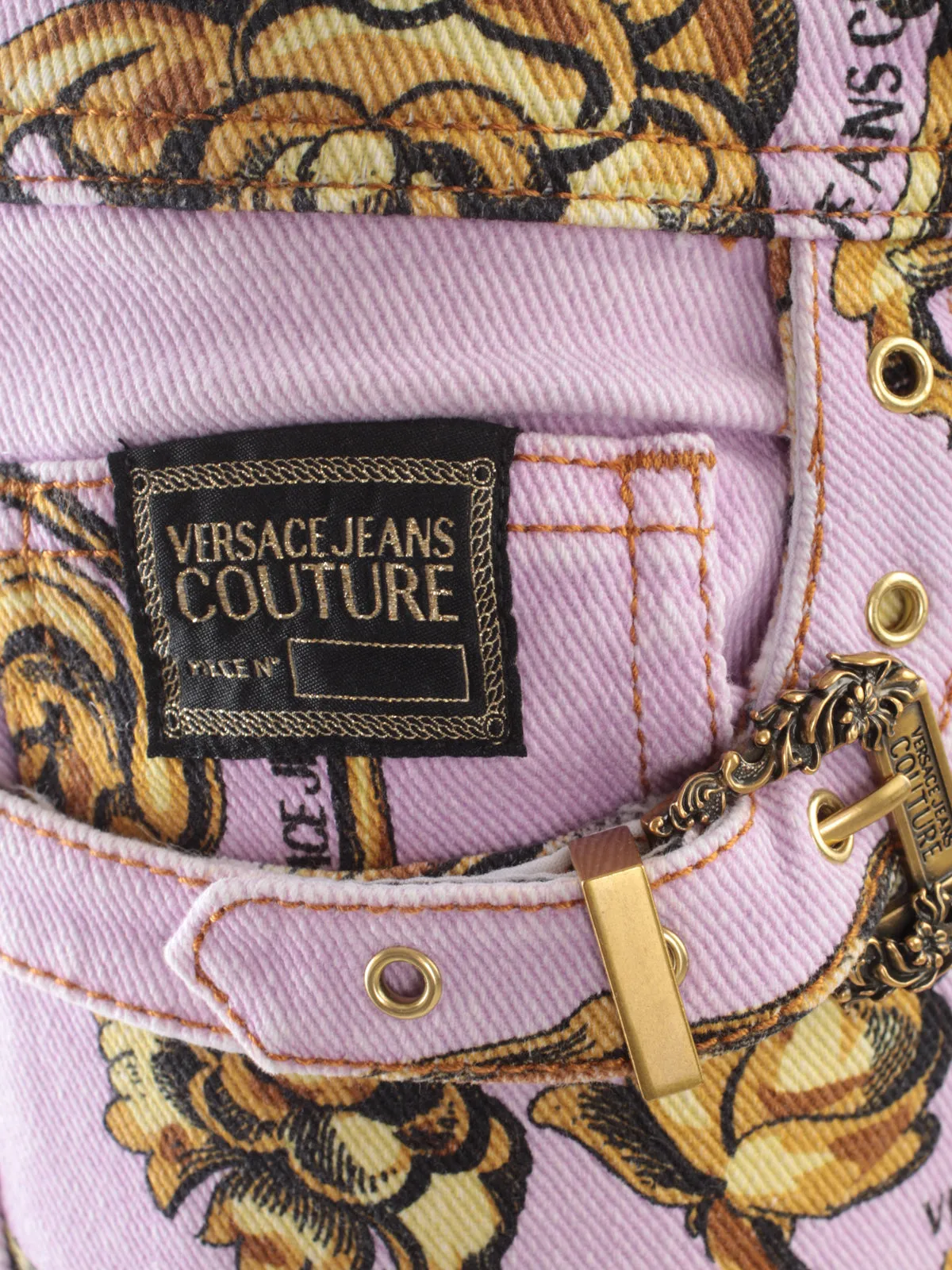 Versace Jeans Couture Printed Low-Rise Skinny Jeans