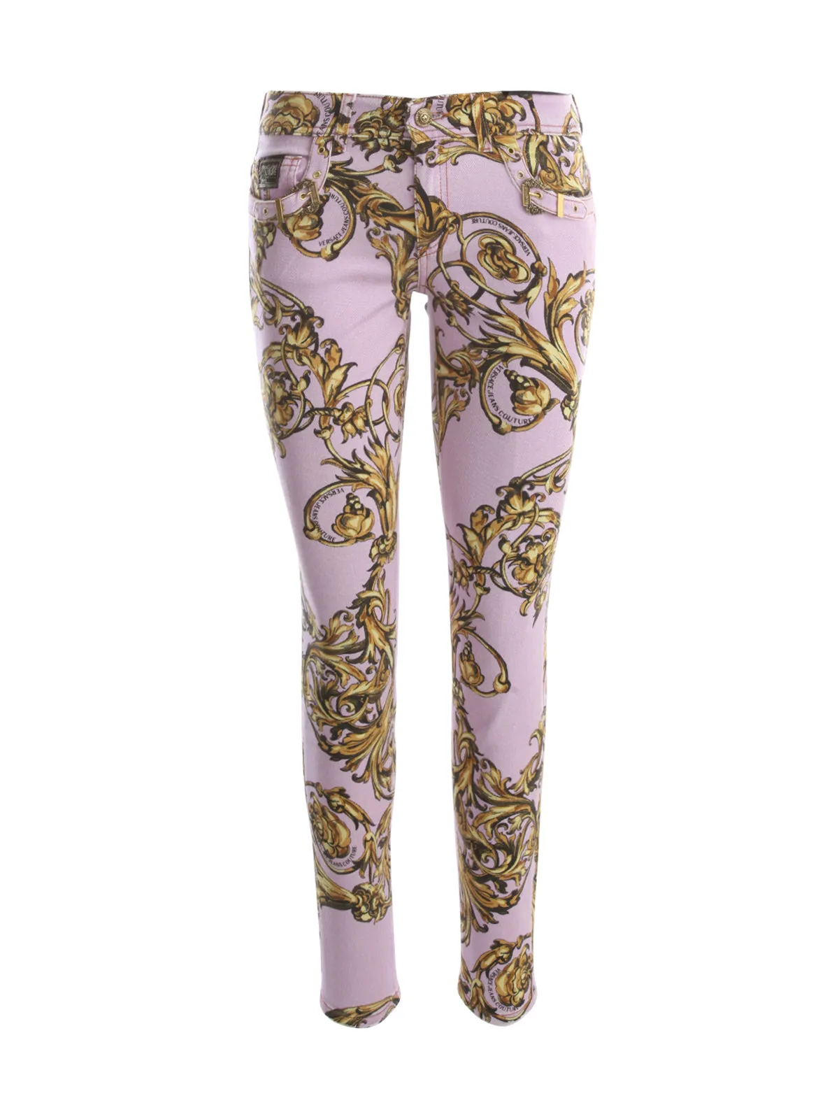 Versace Jeans Couture Printed Low-Rise Skinny Jeans