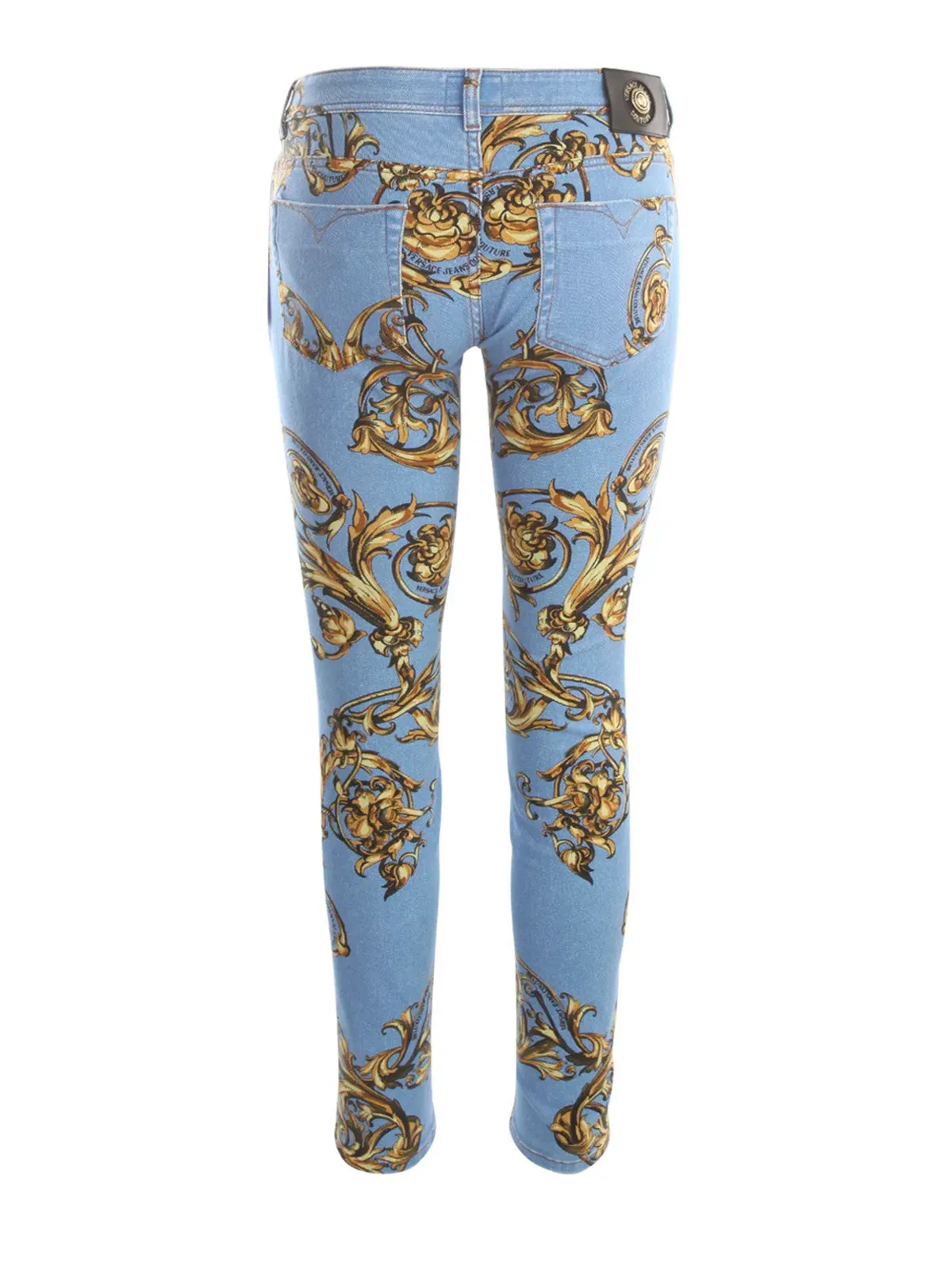 Versace Jeans Couture Printed Low-Rise Skinny Jeans