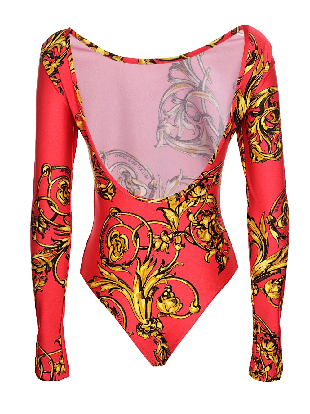 Versace Jeans Couture Printed Open Back Bodysuit