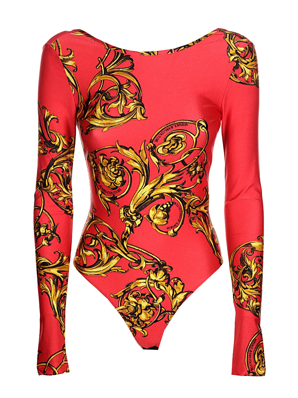 Versace Jeans Couture Printed Open Back Bodysuit