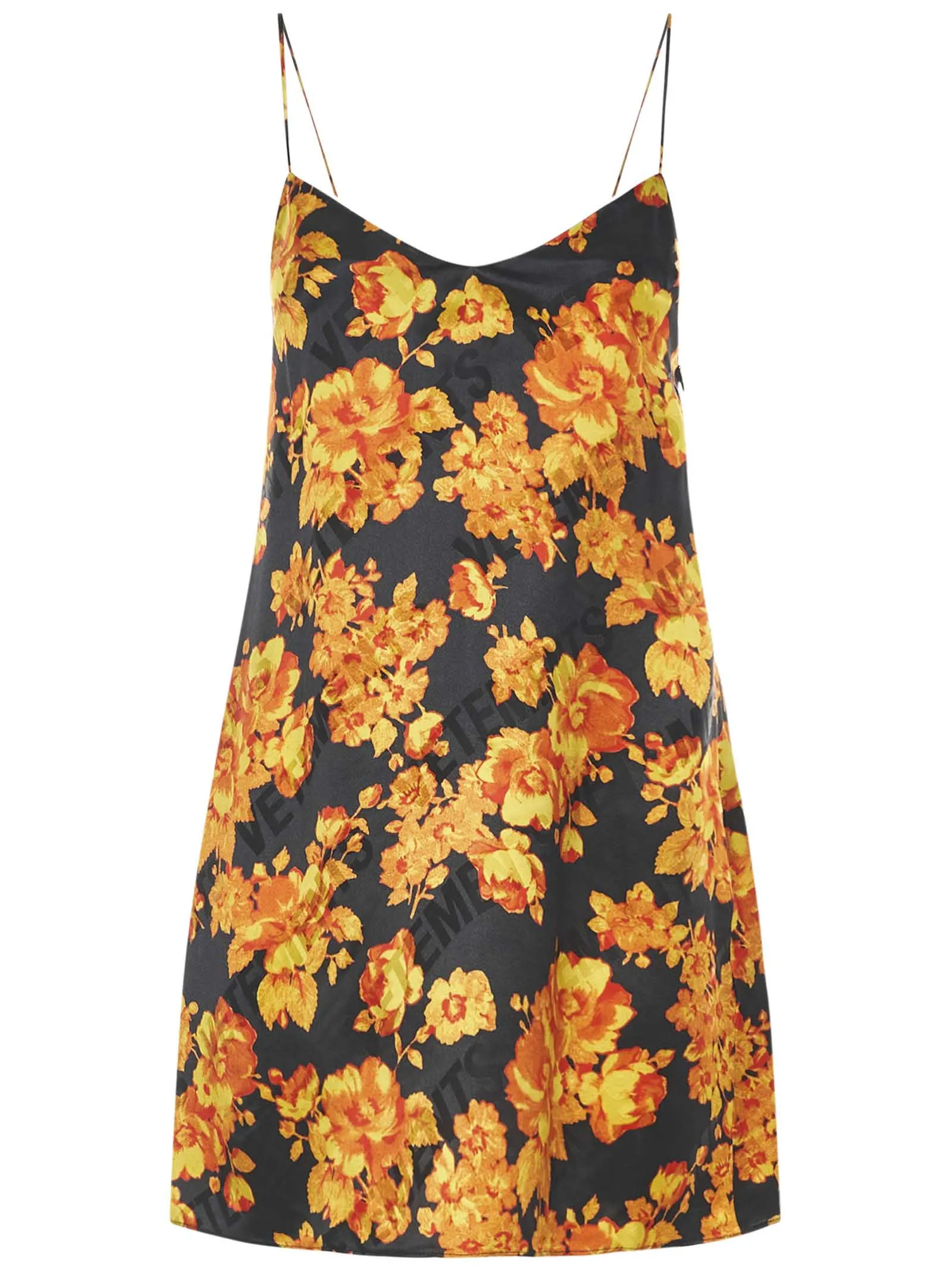 Vetements Floral Printed Sleeveless Dress