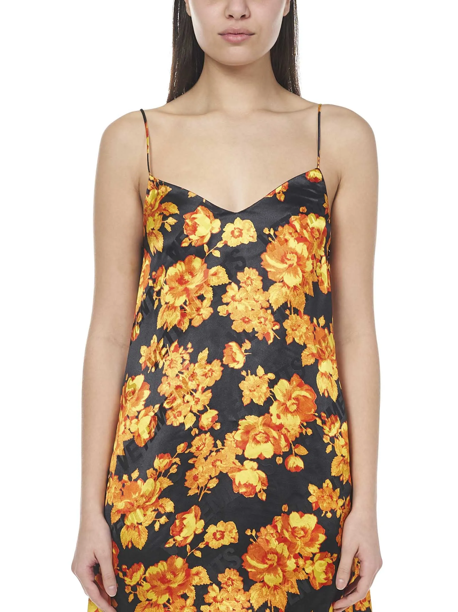 Vetements Floral Printed Sleeveless Dress