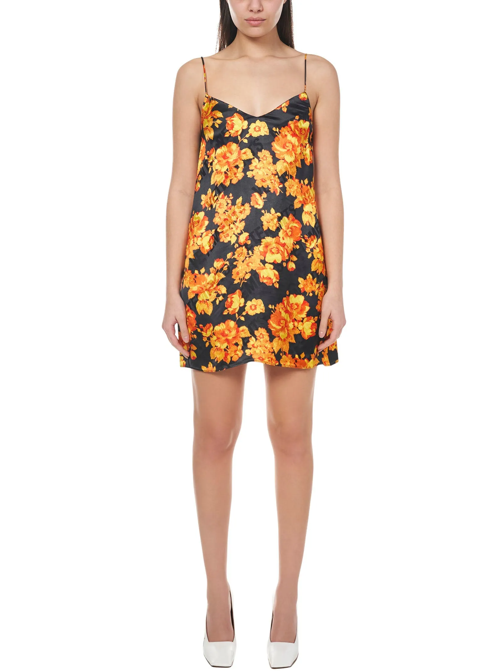 Vetements Floral Printed Sleeveless Dress