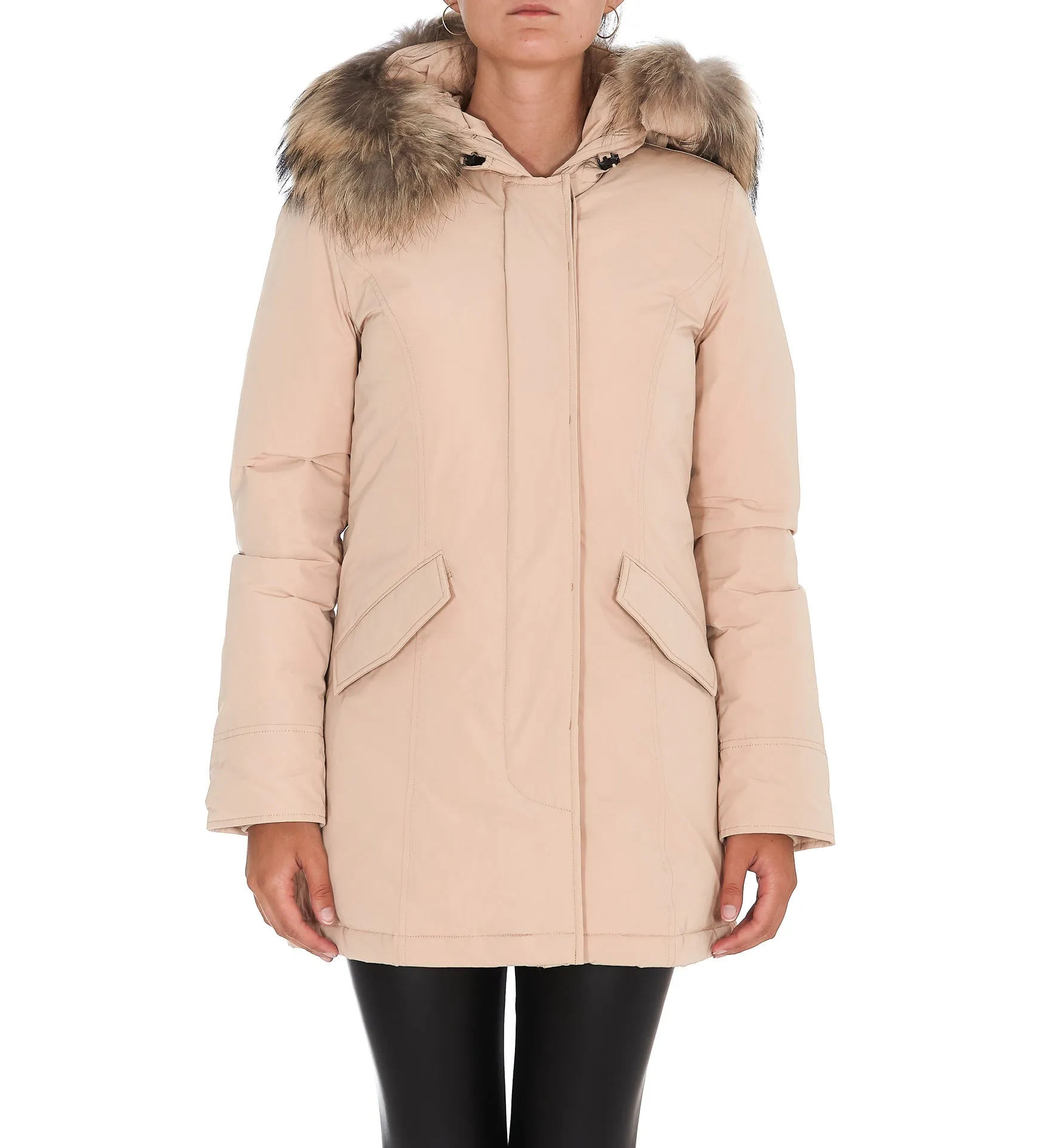 Woolrich Fur-Trim Hooded Coat