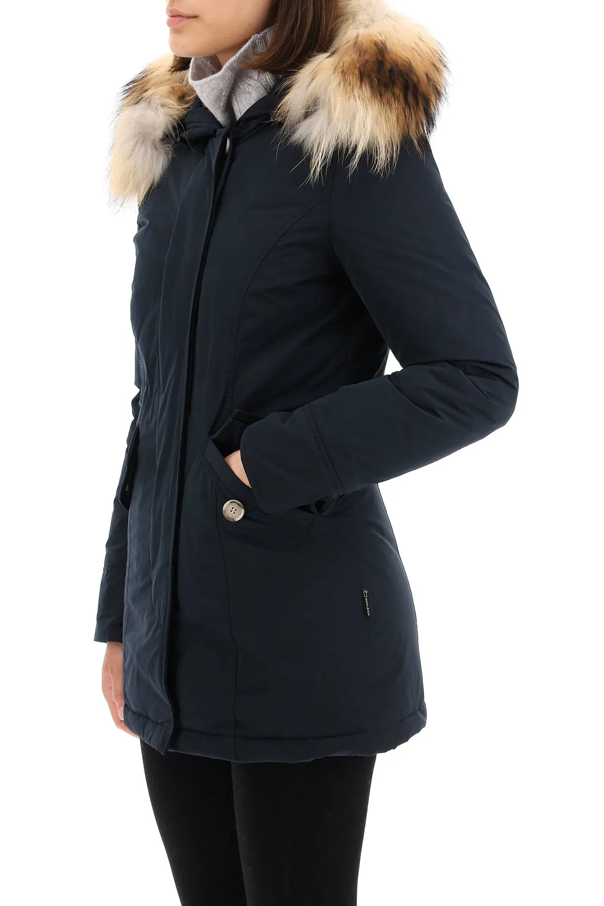 Woolrich Fur-Trim Hooded Coat