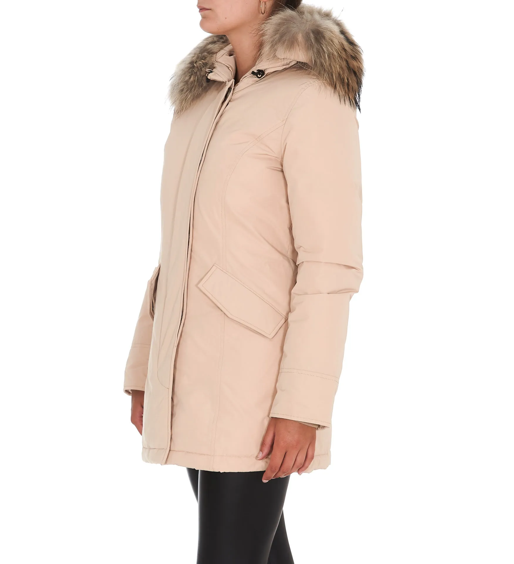 Woolrich Fur-Trim Hooded Coat