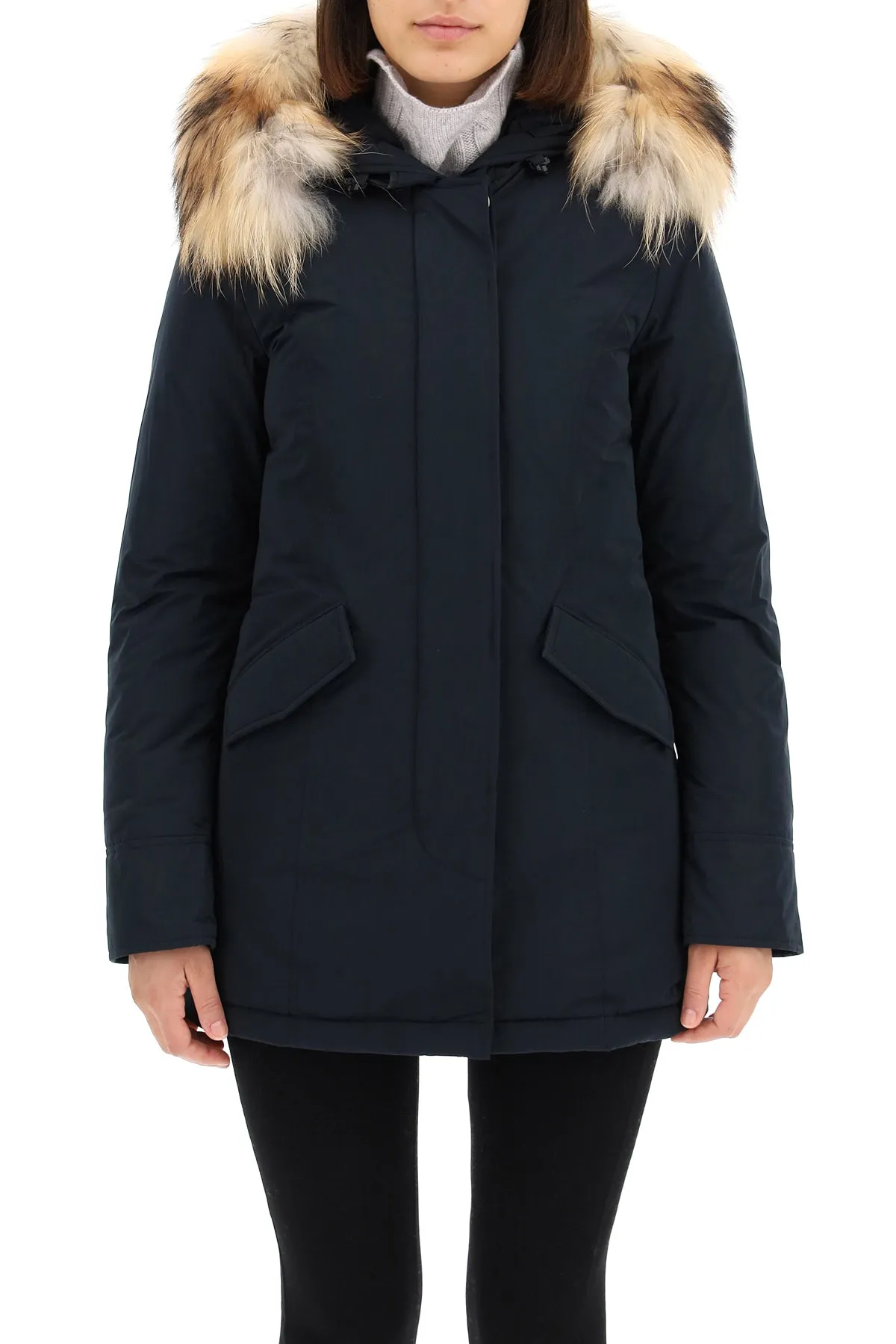 Woolrich Fur-Trim Hooded Coat