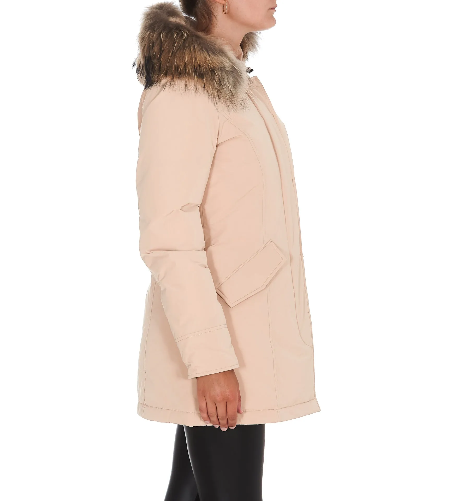 Woolrich Fur-Trim Hooded Coat