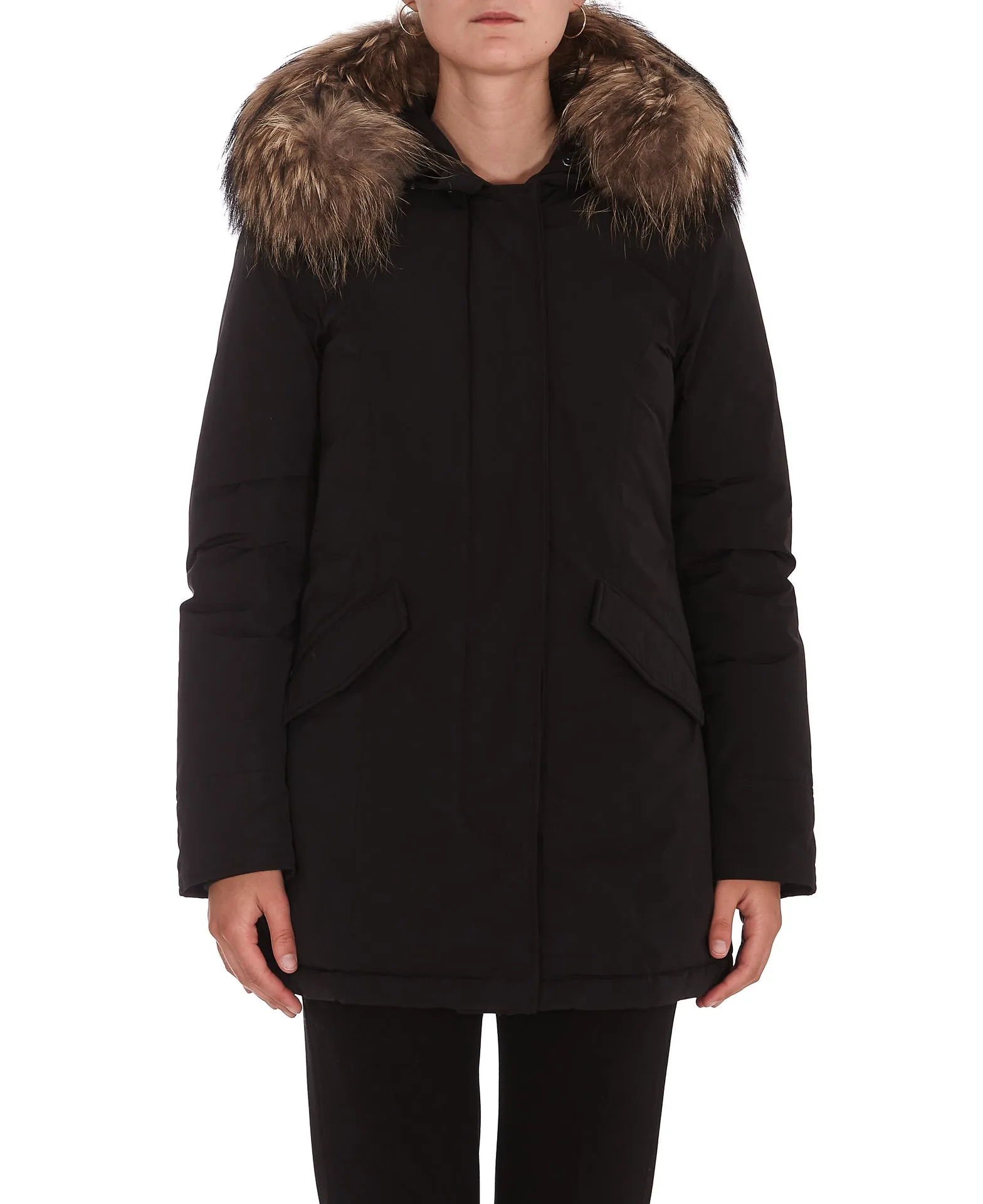 Woolrich Fur-Trim Hooded Parka Coat