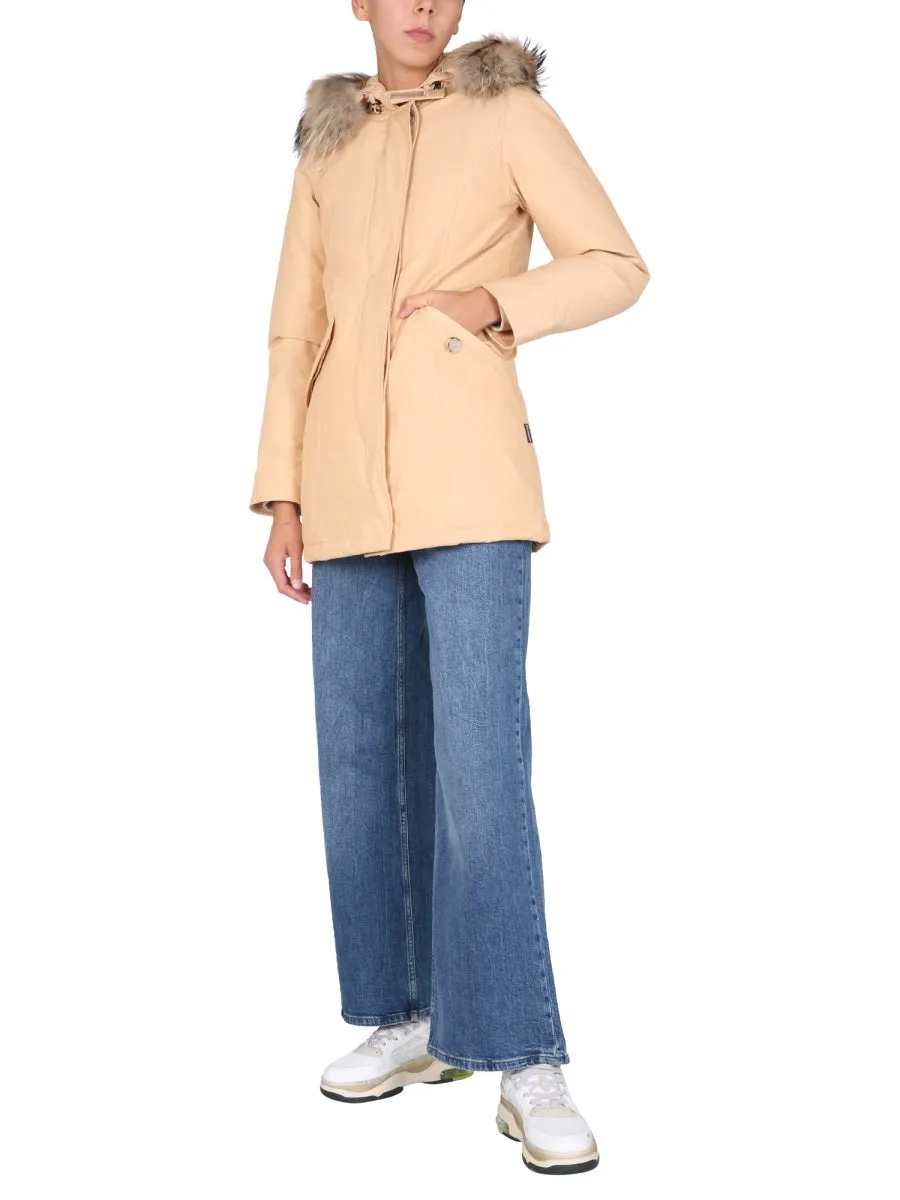 Woolrich Fur-Trimmed Hooded Padded Coat