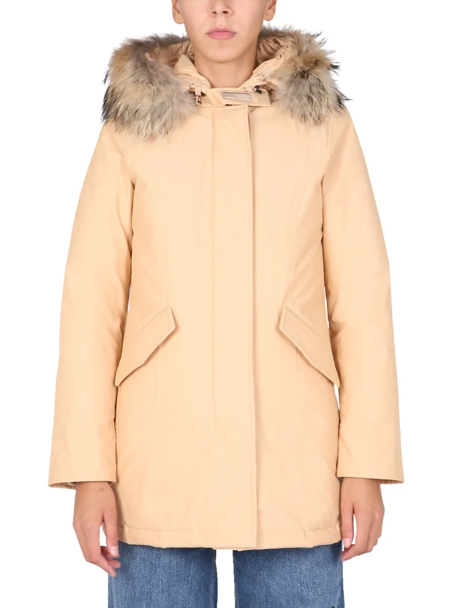 Woolrich Fur-Trimmed Hooded Padded Coat
