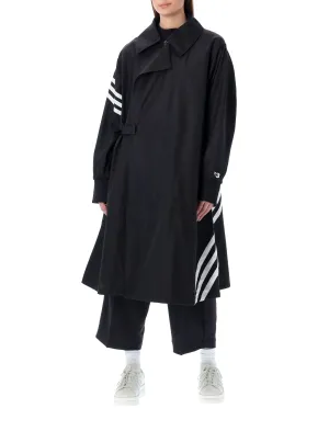 Y-3 Logo Printed Buttoned Coat