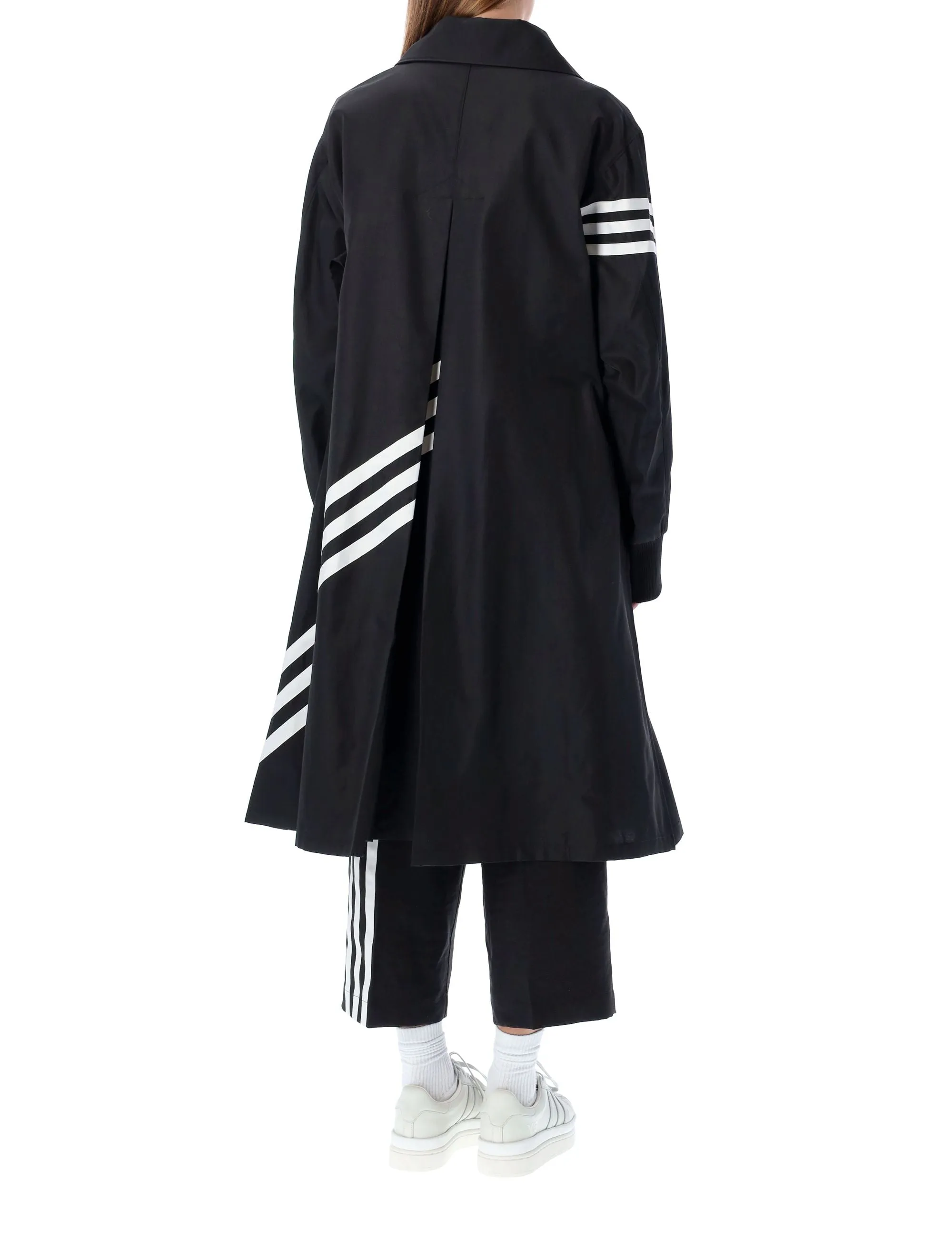 Y-3 Logo Printed Buttoned Coat