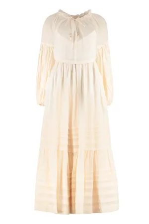 Zimmermann Moonshine Tuck Midi Dress