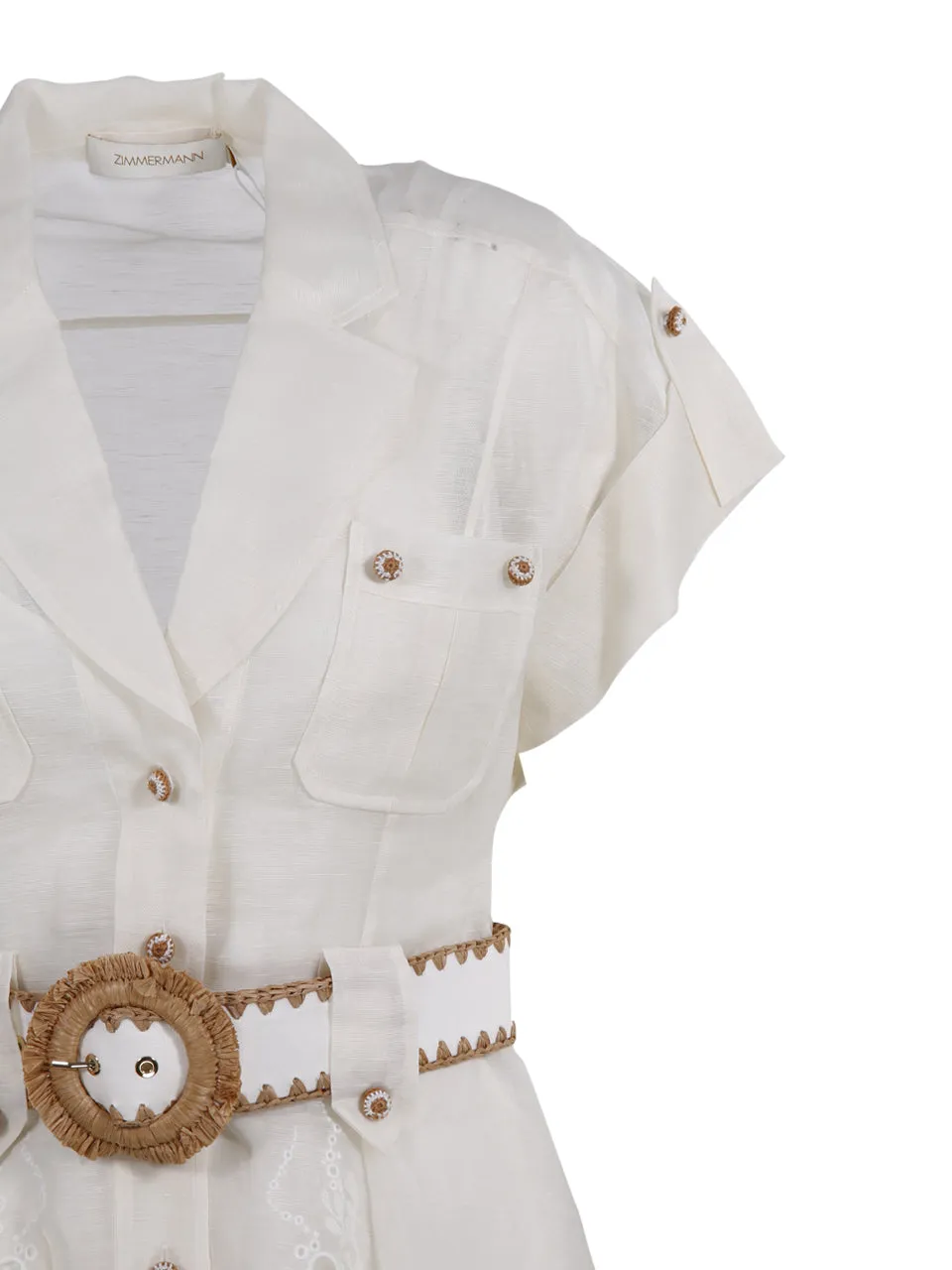 Zimmermann Postcard Embroidered Mini Dress