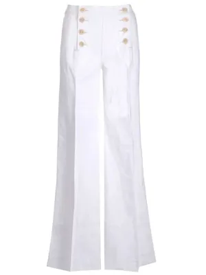 Zimmermann Postcard Embroidered Wide-Leg Jeans